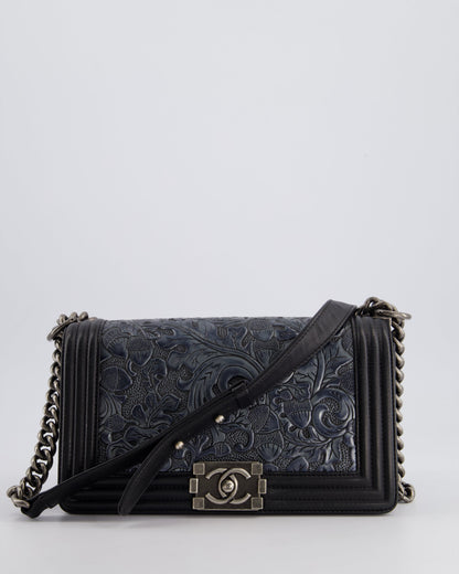 Chanel 2014 Paris/Dallas Cordoba Medium Lambskin Boy Bag with Ruthenium Hardware