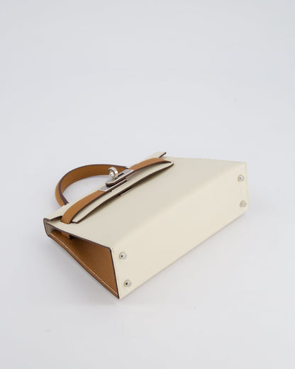 Hermès HSS Mini Kelly II 20cm Bag In Craie and Gold Epsom Leather with Palladium Hardware