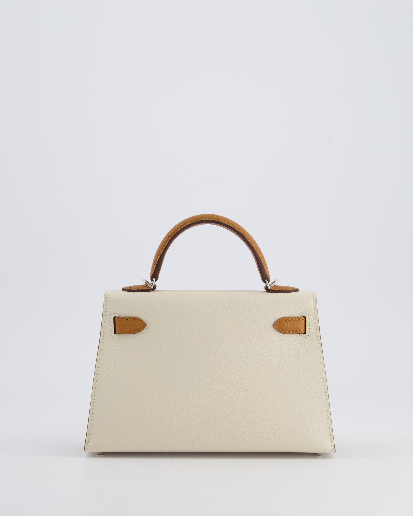 Hermès HSS Mini Kelly II 20cm Bag In Craie and Gold Epsom Leather with Palladium Hardware