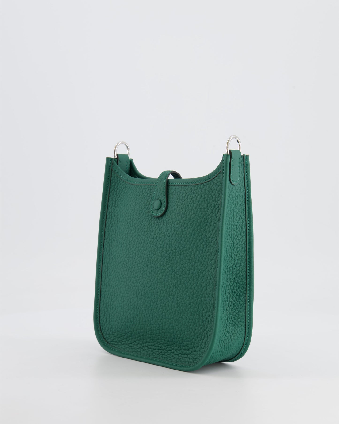 Hermès Mini Evelyne 16 Bag in Vert Moyen Clemence Leather with Palladium Hardware