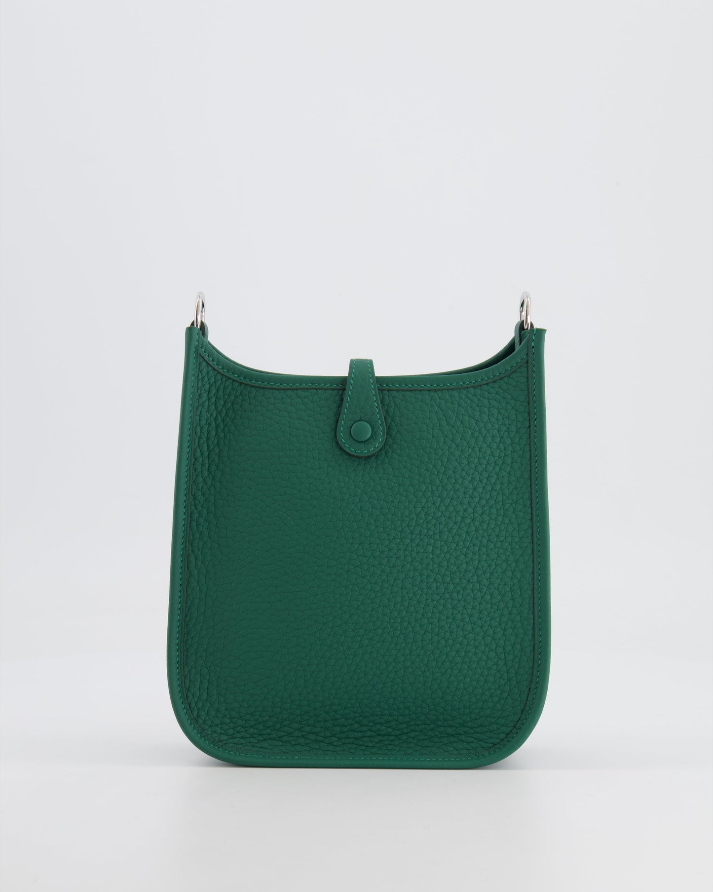 Hermès Mini Evelyne 16 Bag in Vert Moyen Clemence Leather with Palladium Hardware
