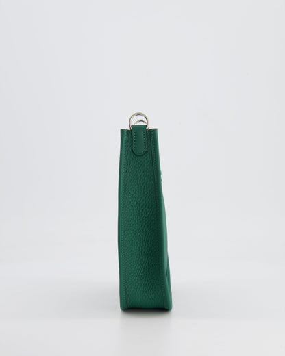Hermès Mini Evelyne 16 Bag in Vert Moyen Clemence Leather with Palladium Hardware