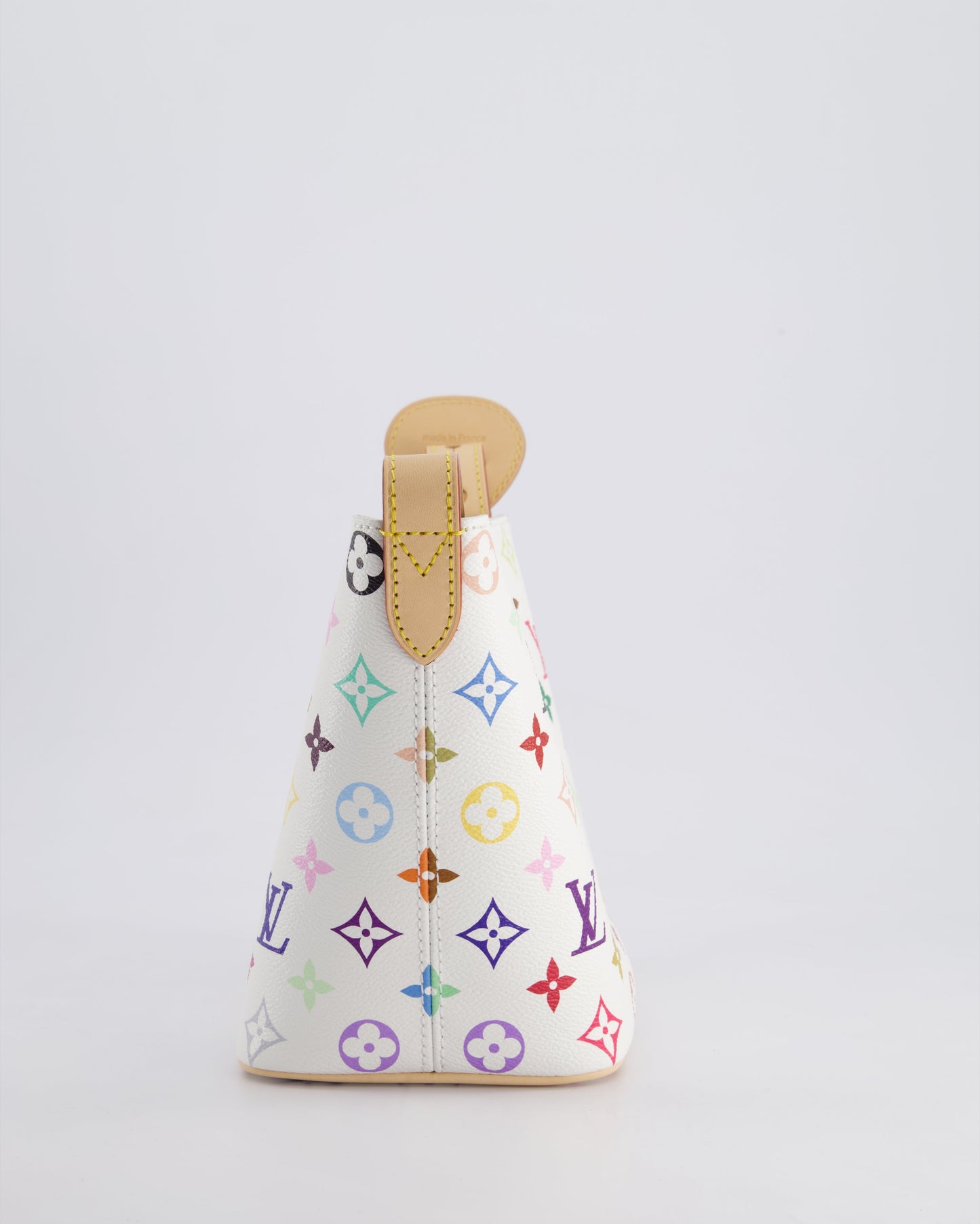 *NEW* Louis Vuitton X Takashi Murakami All In BB Bag in White Coated Canvas & Calfskin Leather with Gold Hardware