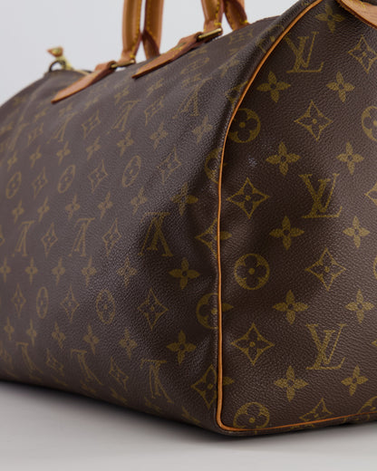 Louis Vuitton Vintage Brown Monogram Canvas Speedy 40 Bag with Gold Hardware RRP £1,600