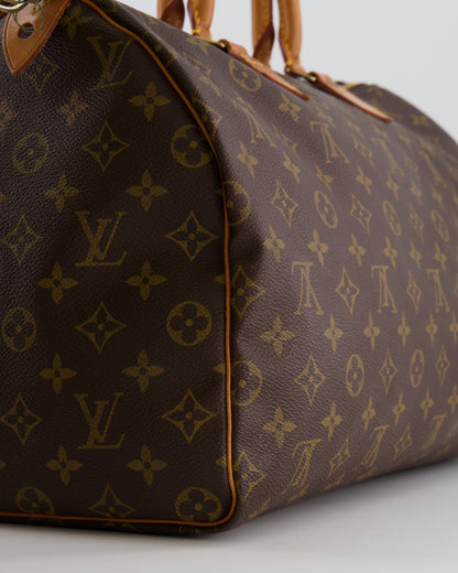 Louis Vuitton Vintage Brown Monogram Canvas Speedy 40 Bag with Gold Hardware RRP £1,600