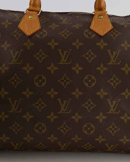 Louis Vuitton Vintage Brown Monogram Canvas Speedy 40 Bag with Gold Hardware RRP £1,600