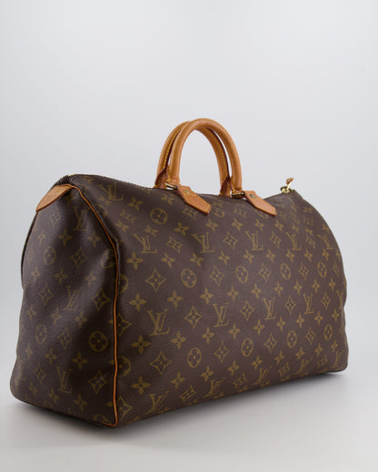 Louis Vuitton Vintage Brown Monogram Canvas Speedy 40 Bag with Gold Hardware RRP £1,600