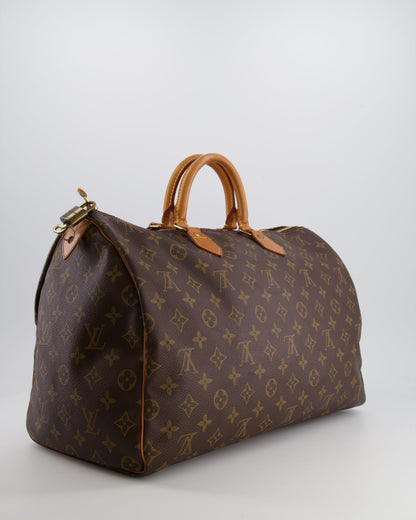 Louis Vuitton Vintage Brown Monogram Canvas Speedy 40 Bag with Gold Hardware RRP £1,600