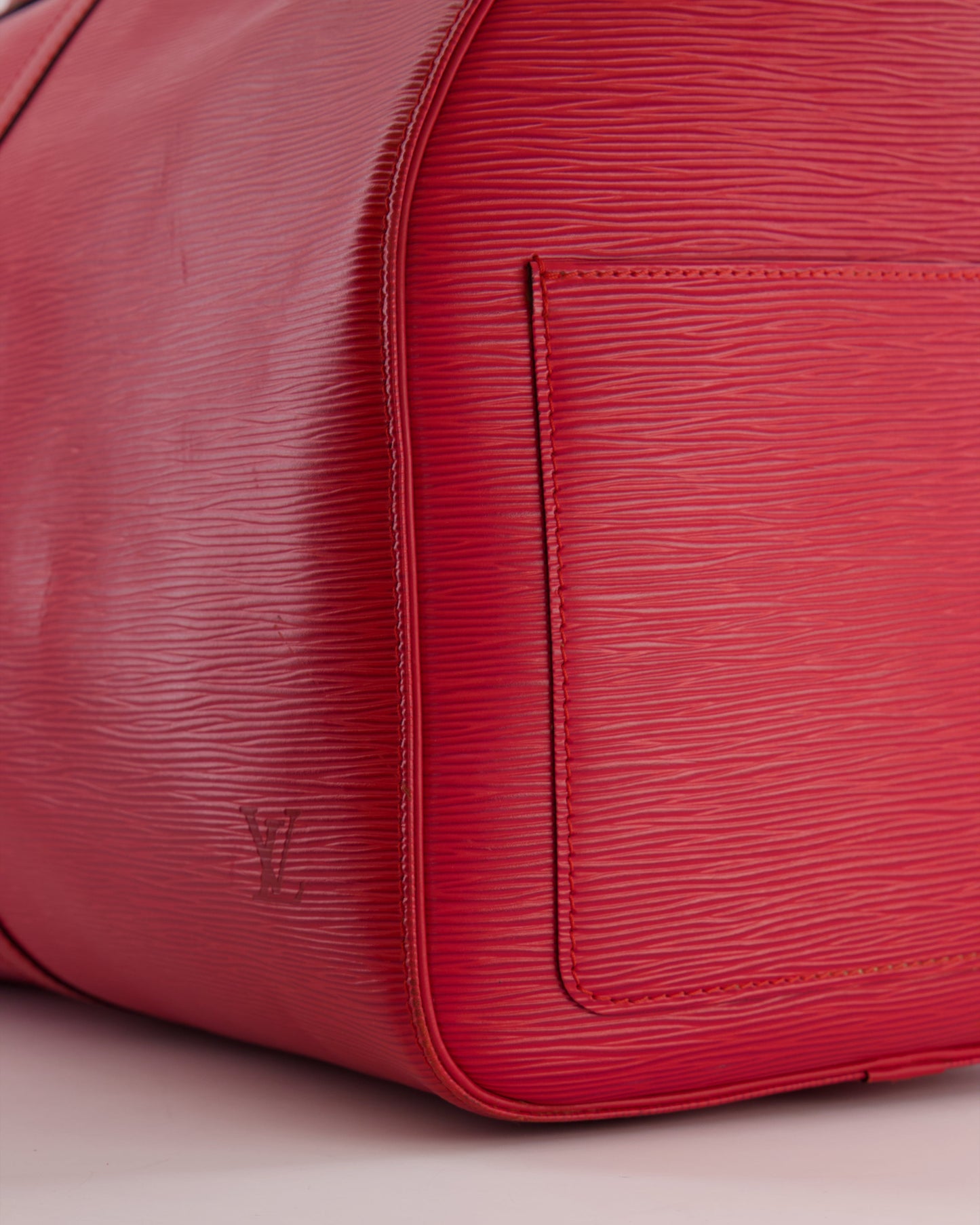 Louis Vuitton Vintage Red Epi Leather Keepall 55 Travel Bag with Gold Hardware RRP £2,800