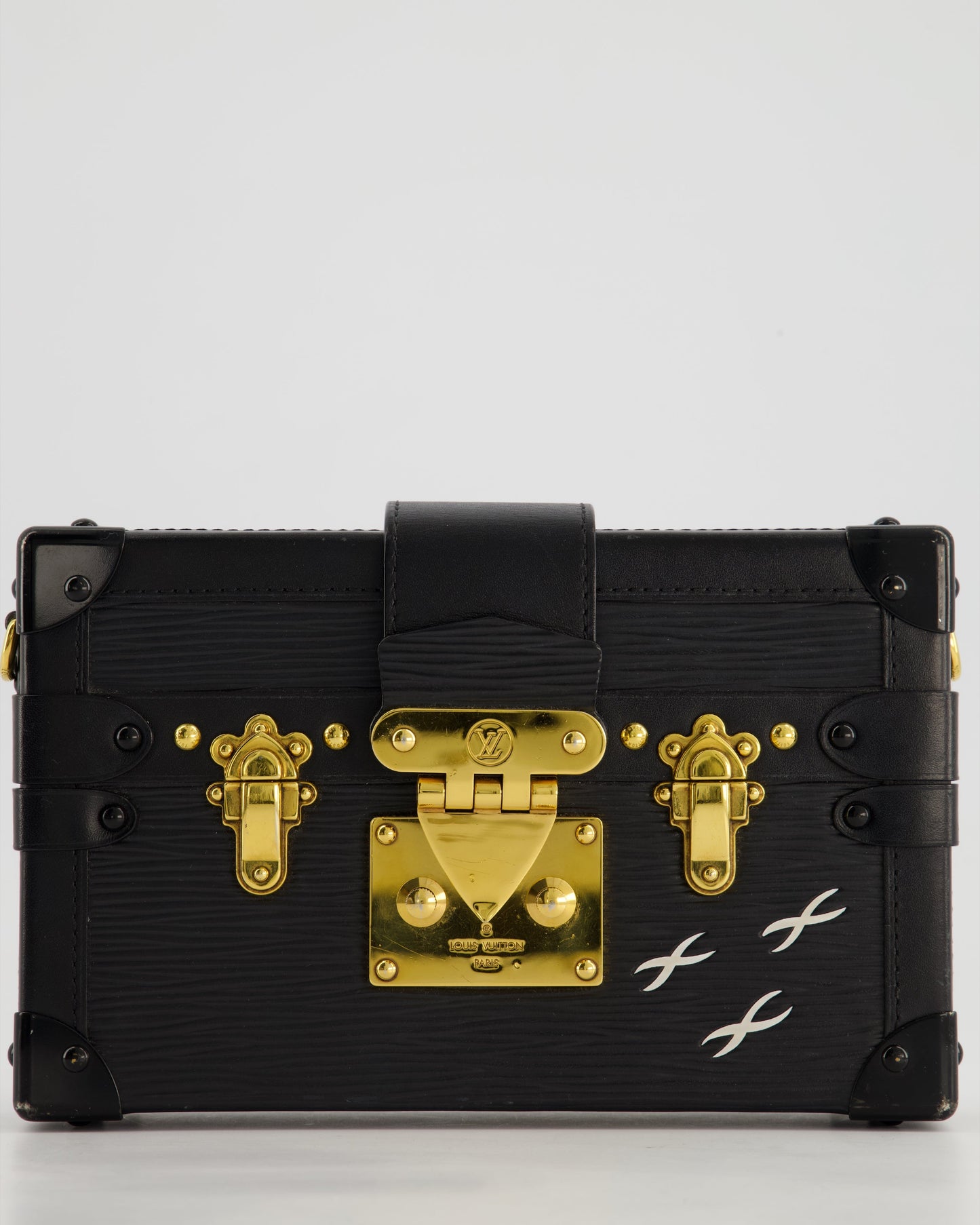 Louis Vuitton Black Petite Malle Bag in Epi Leather with Gold Hardware RRP £4,600