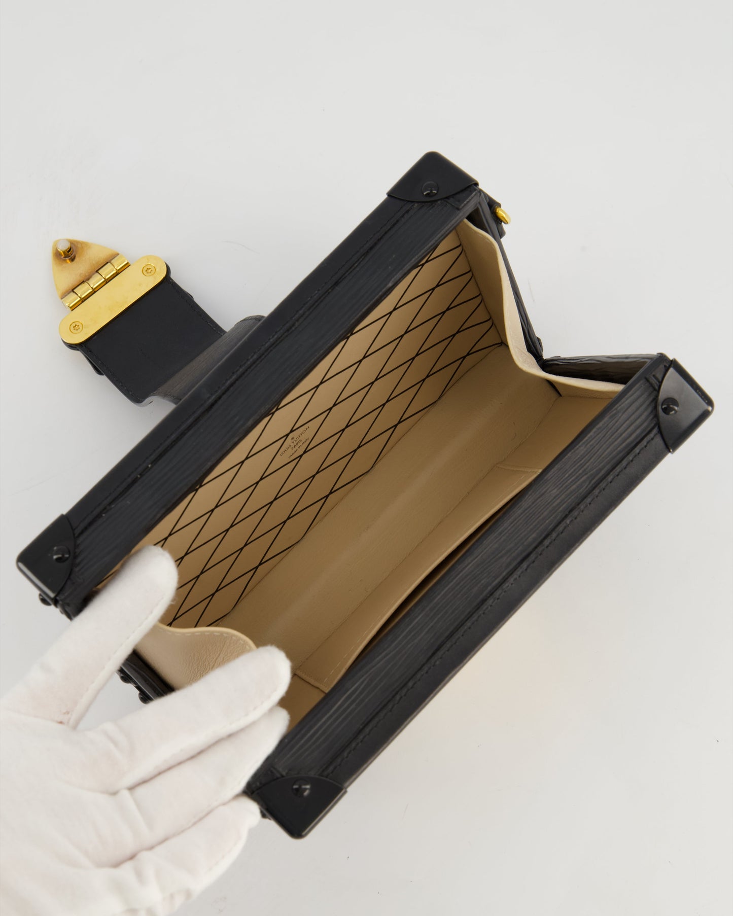 Louis Vuitton Black Petite Malle Bag in Epi Leather with Gold Hardware RRP £4,600