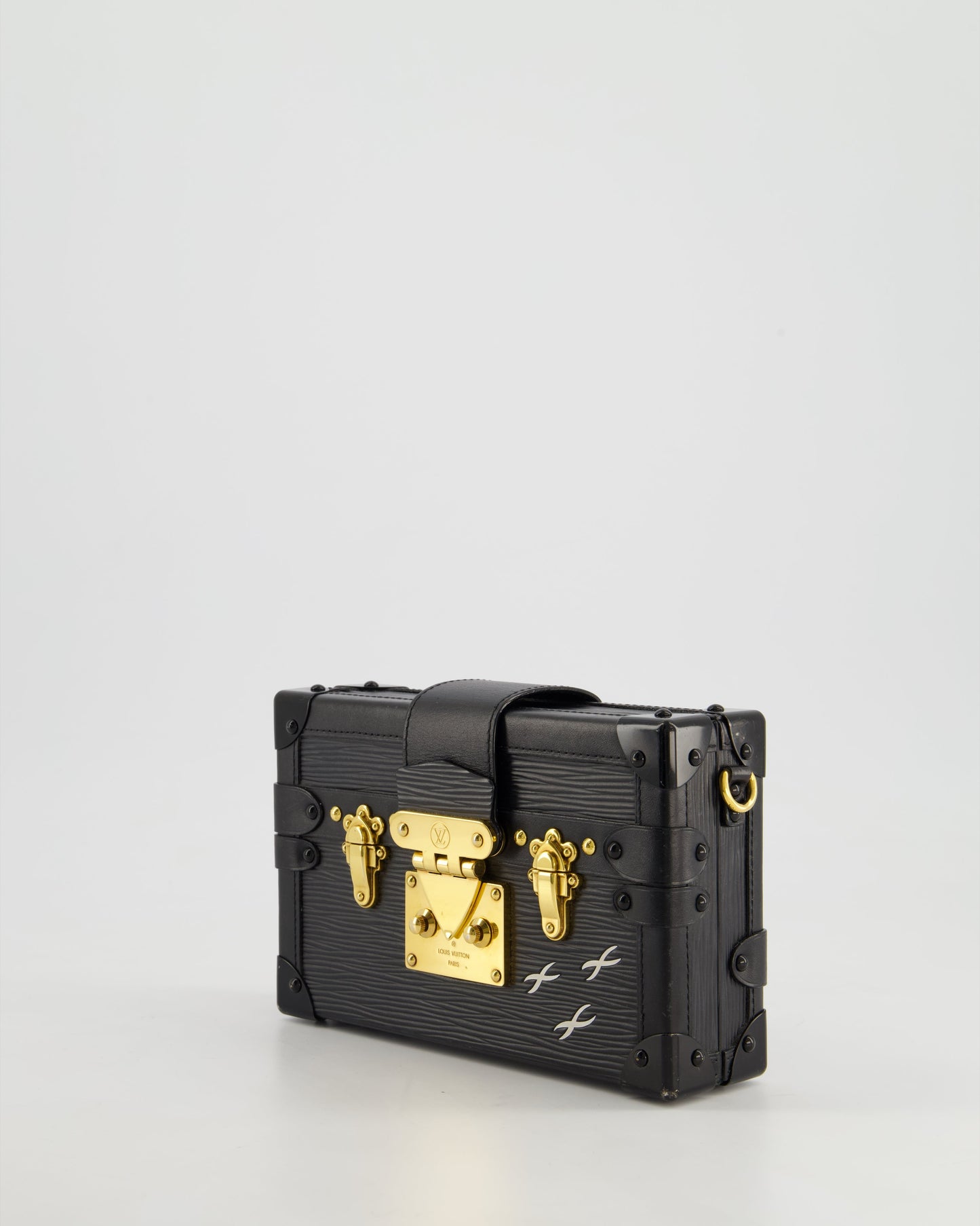 Louis Vuitton Black Petite Malle Bag in Epi Leather with Gold Hardware RRP £4,600