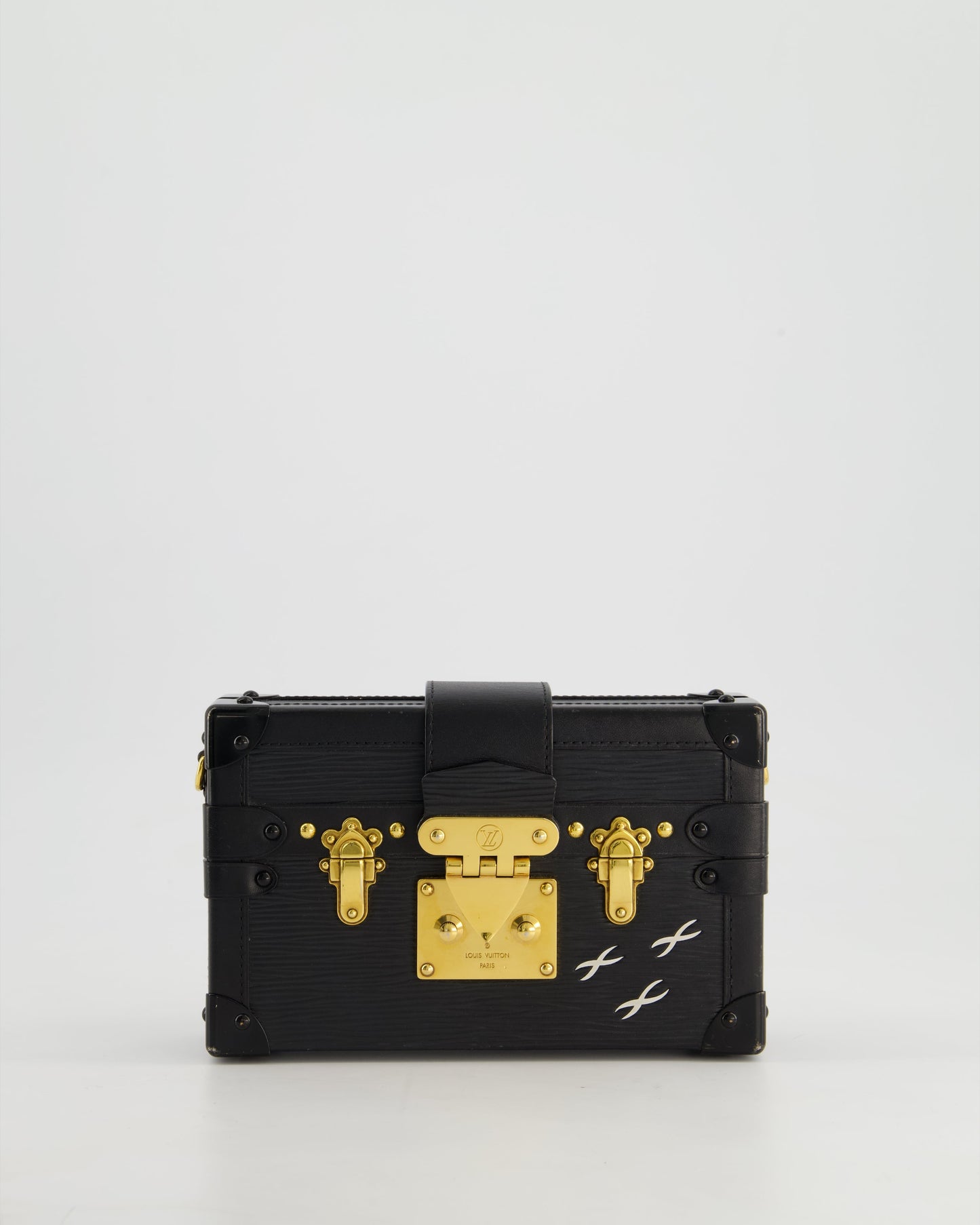 Louis Vuitton Black Petite Malle Bag in Epi Leather with Gold Hardware RRP £4,600