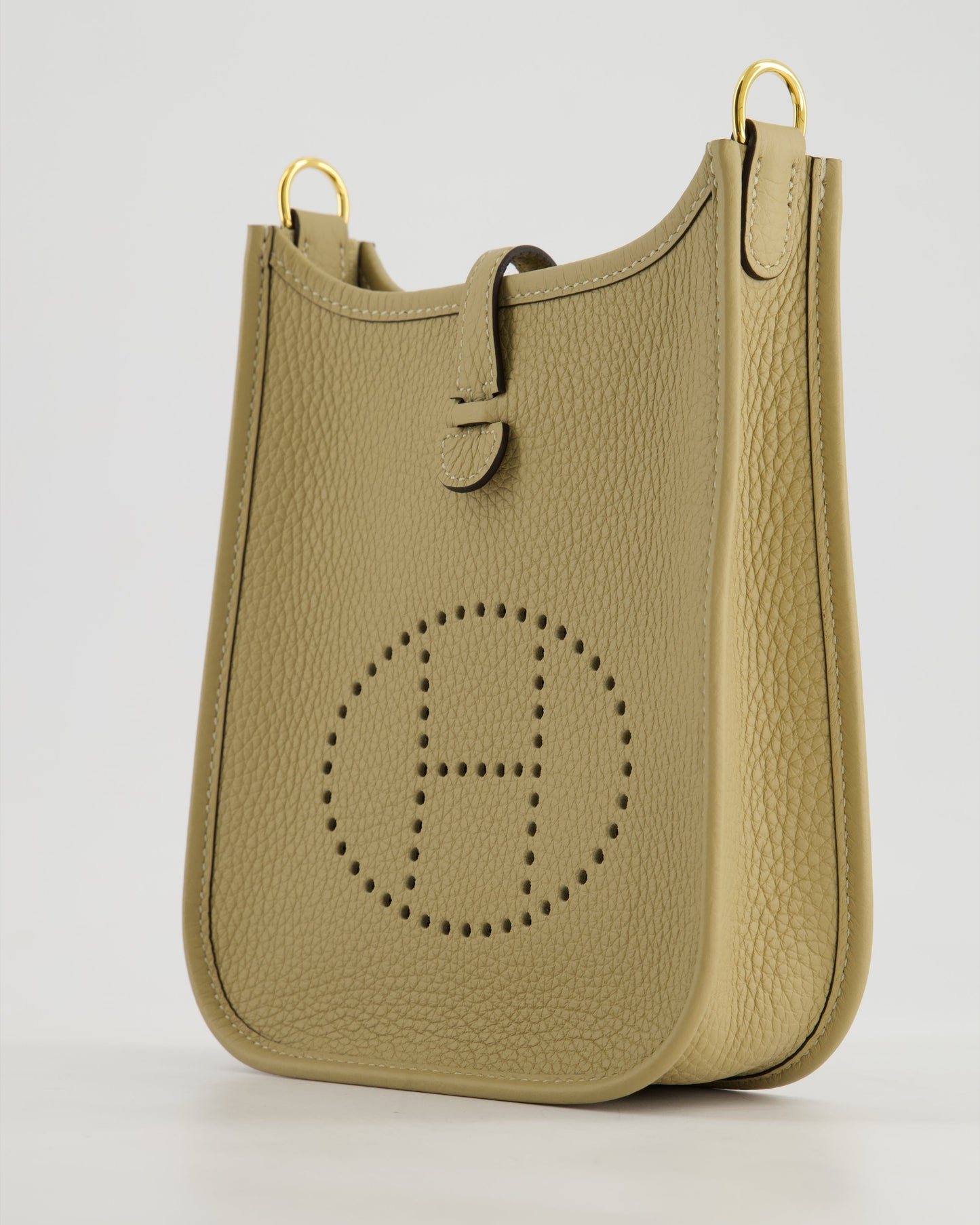 *HOT COLOUR* Hermès Mini Evelyne 16 Bag in Trench Clemence Leather with Gold Hardware