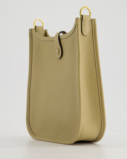 *HOT COLOUR* Hermès Mini Evelyne 16 Bag in Trench Clemence Leather with Gold Hardware