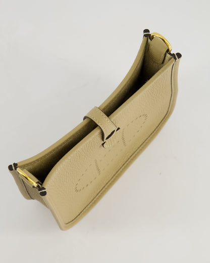 *HOT COLOUR* Hermès Mini Evelyne 16 Bag in Trench Clemence Leather with Gold Hardware