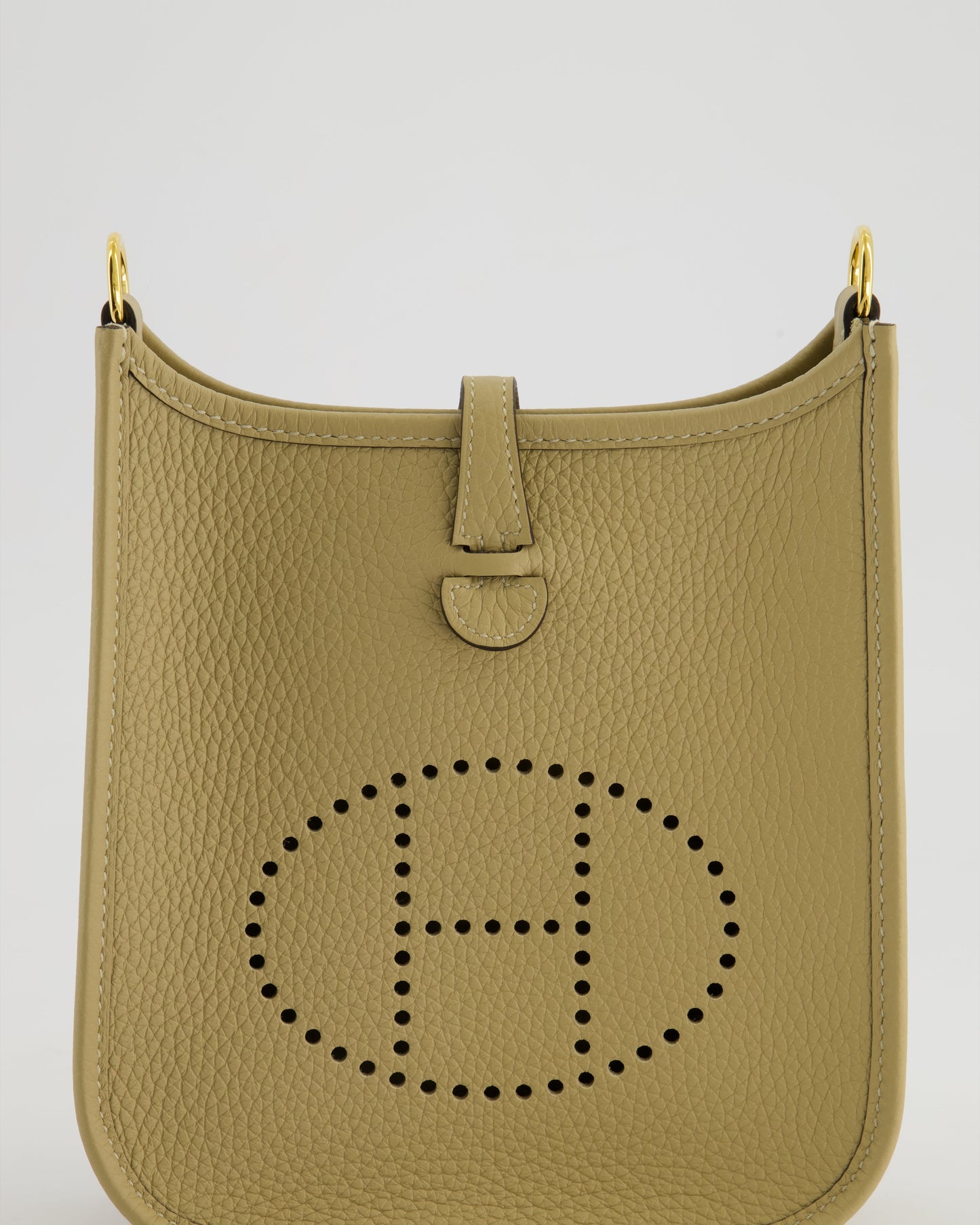 *HOT COLOUR* Hermès Mini Evelyne 16 Bag in Trench Clemence Leather with Gold Hardware