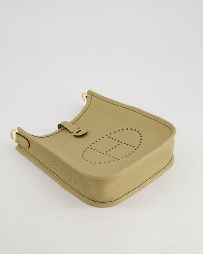 *HOT COLOUR* Hermès Mini Evelyne 16 Bag in Trench Clemence Leather with Gold Hardware