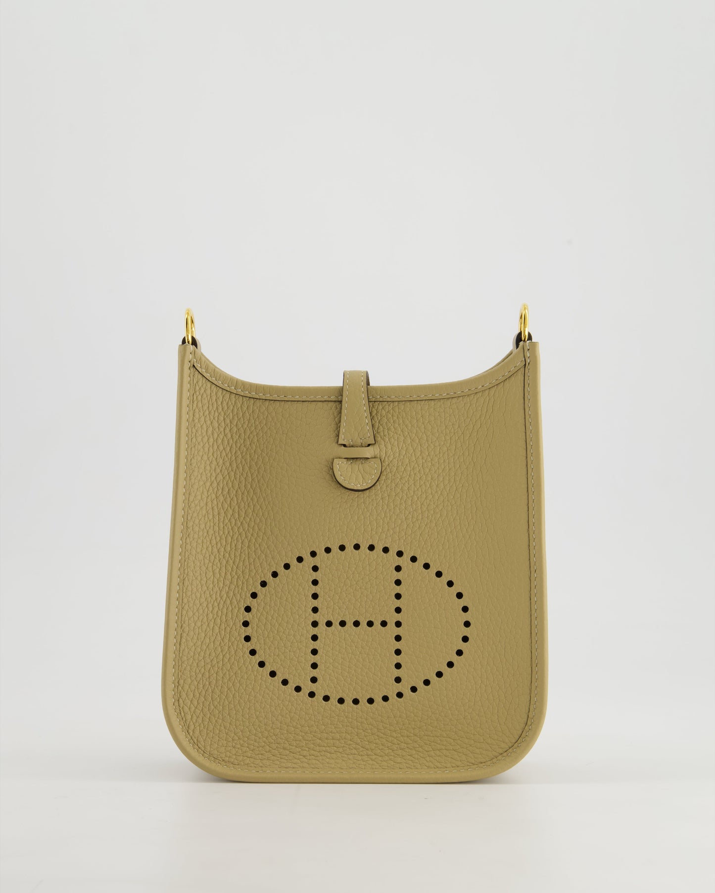 *HOT COLOUR* Hermès Mini Evelyne 16 Bag in Trench Clemence Leather with Gold Hardware