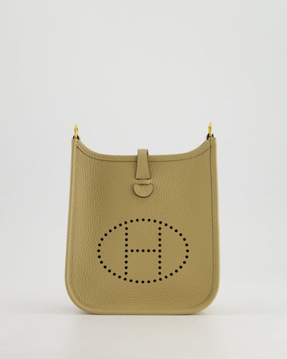 *HOT COLOUR* Hermès Mini Evelyne 16 Bag in Trench Clemence Leather with Gold Hardware
