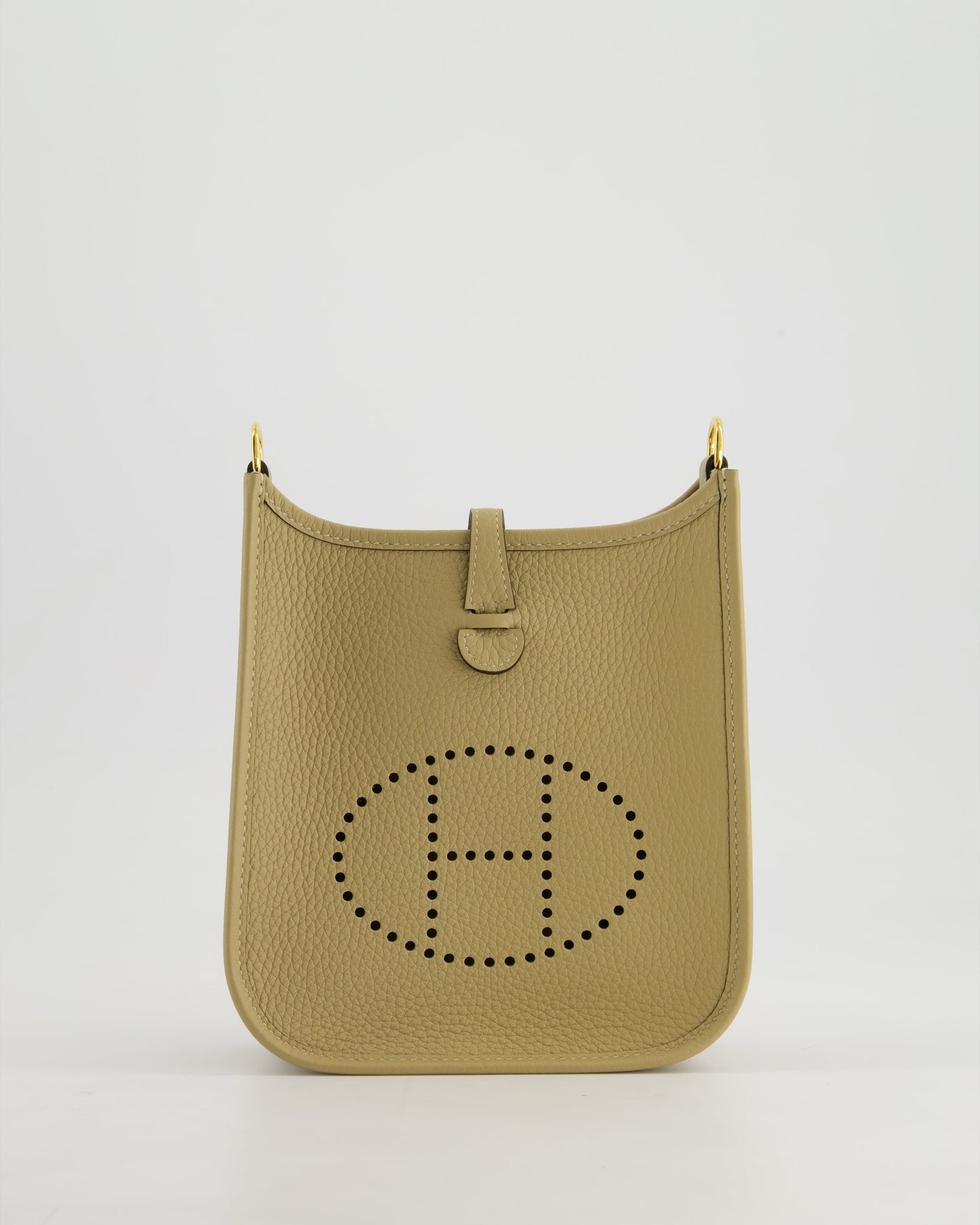 *HOT COLOUR* Hermès Mini Evelyne 16 Bag in Trench Clemence Leather with Gold Hardware