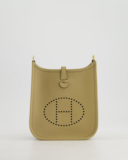 *HOT COLOUR* Hermès Mini Evelyne 16 Bag in Trench Clemence Leather with Gold Hardware