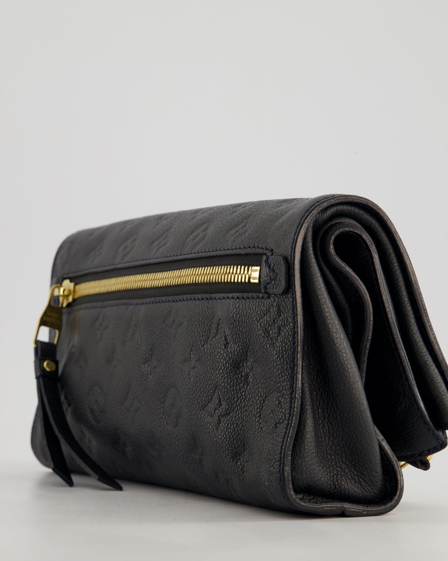 Louis Vuitton Navy Petillante Clutch Bag with Empreinte Leather and Gold Hardware