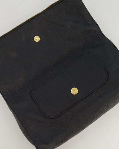 Louis Vuitton Navy Petillante Clutch Bag with Empreinte Leather and Gold Hardware