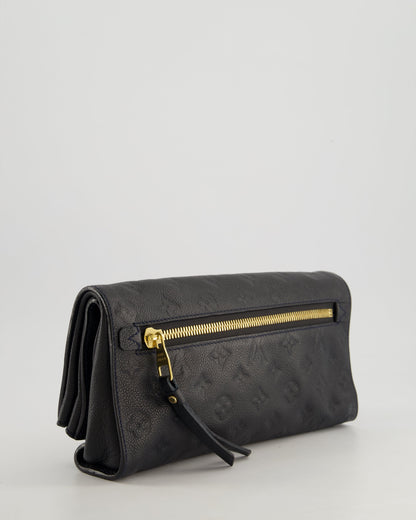 Louis Vuitton Navy Petillante Clutch Bag with Empreinte Leather and Gold Hardware