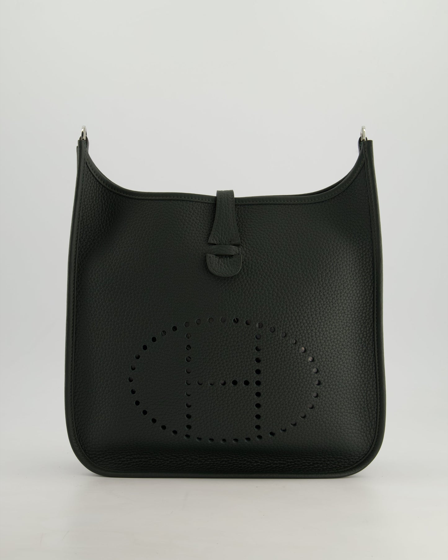 *HOT* Hermès Evelyne III 29cm Bag in Vert Mangrove Clemence Leather with Palladium Hardware