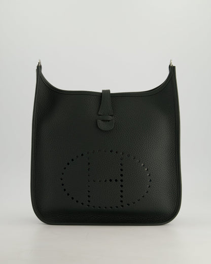 *HOT* Hermès Evelyne III 29cm Bag in Vert Mangrove Clemence Leather with Palladium Hardware