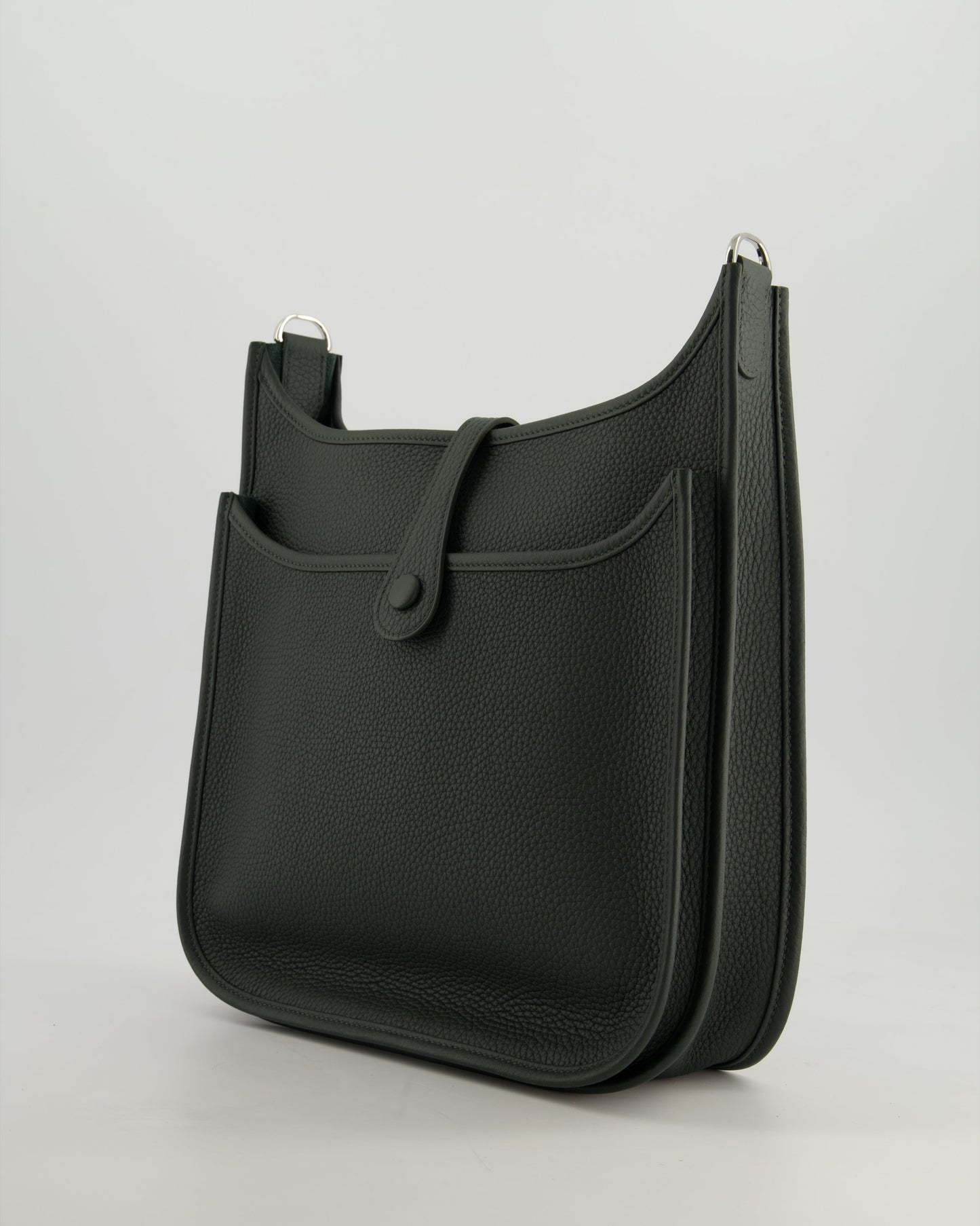 *HOT* Hermès Evelyne III 29cm Bag in Vert Mangrove Clemence Leather with Palladium Hardware