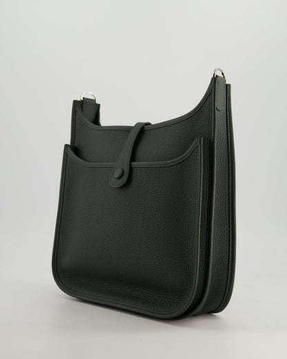 *HOT* Hermès Evelyne III 29cm Bag in Vert Mangrove Clemence Leather with Palladium Hardware