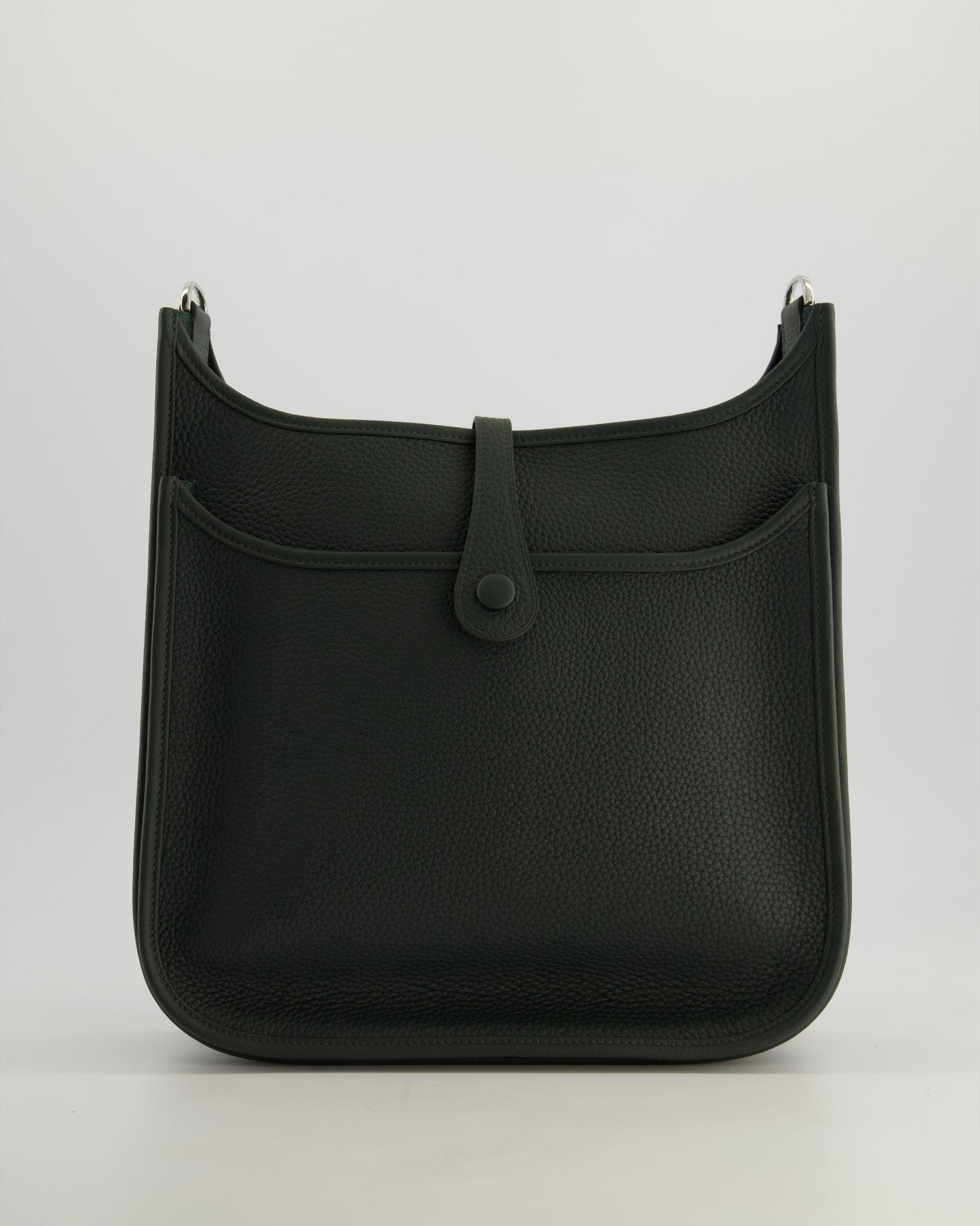 *HOT* Hermès Evelyne III 29cm Bag in Vert Mangrove Clemence Leather with Palladium Hardware