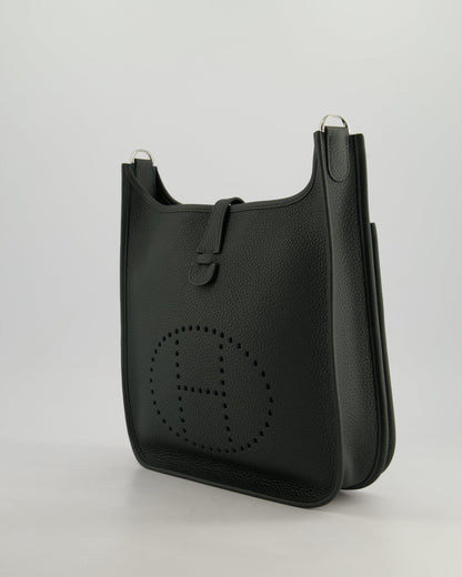 *HOT* Hermès Evelyne III 29cm Bag in Vert Mangrove Clemence Leather with Palladium Hardware