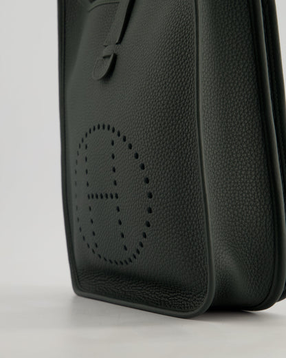 *HOT* Hermès Evelyne III 29cm Bag in Vert Mangrove Clemence Leather with Palladium Hardware