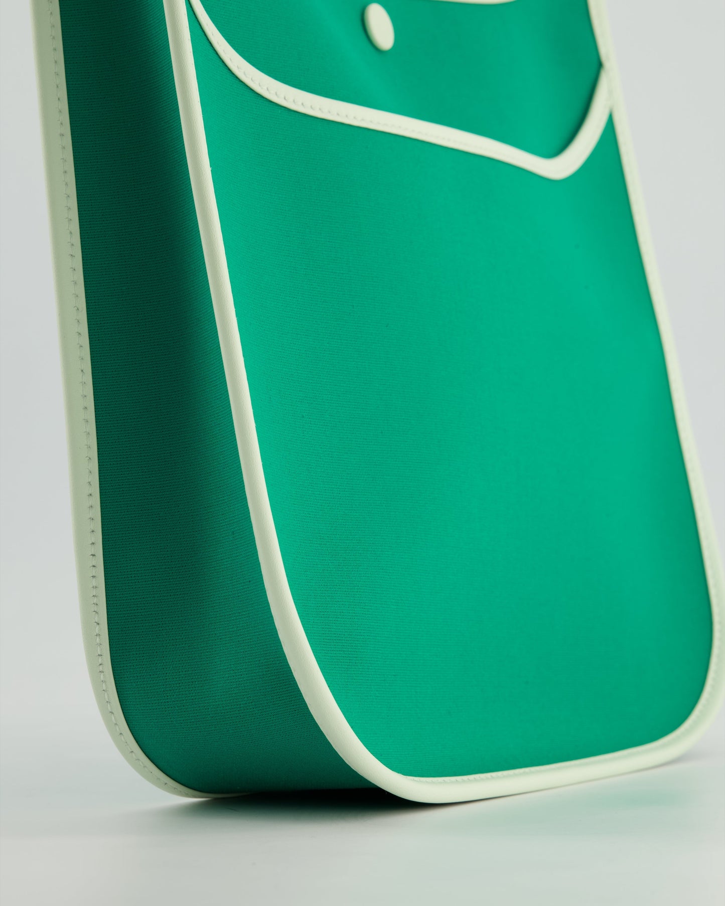 *NEW STYLE* Hermes Neo Evelyne 29cm in Menthe Canvas, Bleu Azteque Interior & Vert Fizz Swift Leather with Palladium Hardware