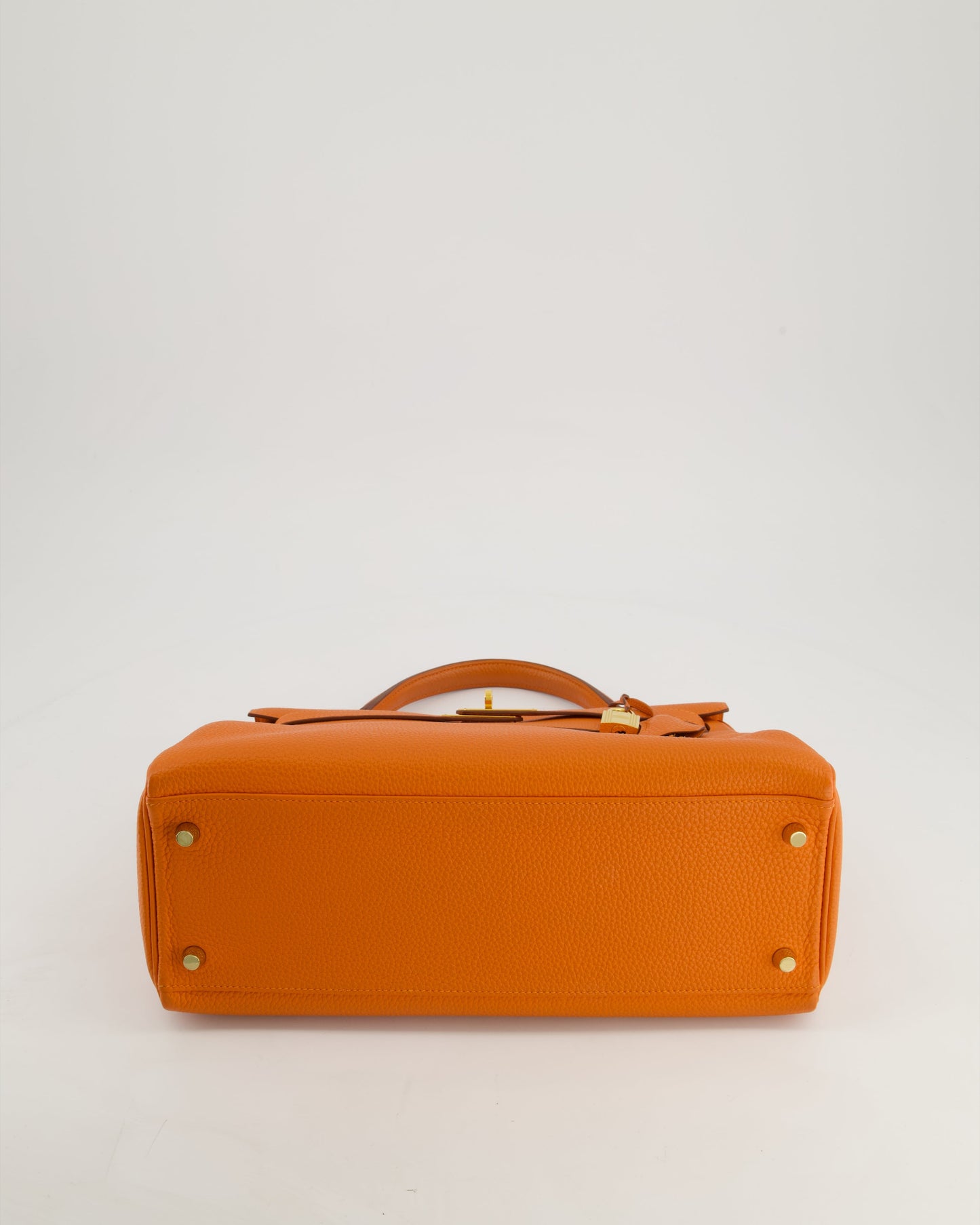 Hermès HSS Kelly Bag 32cm Retourne in Orange Togo Leather with Gold Hardware