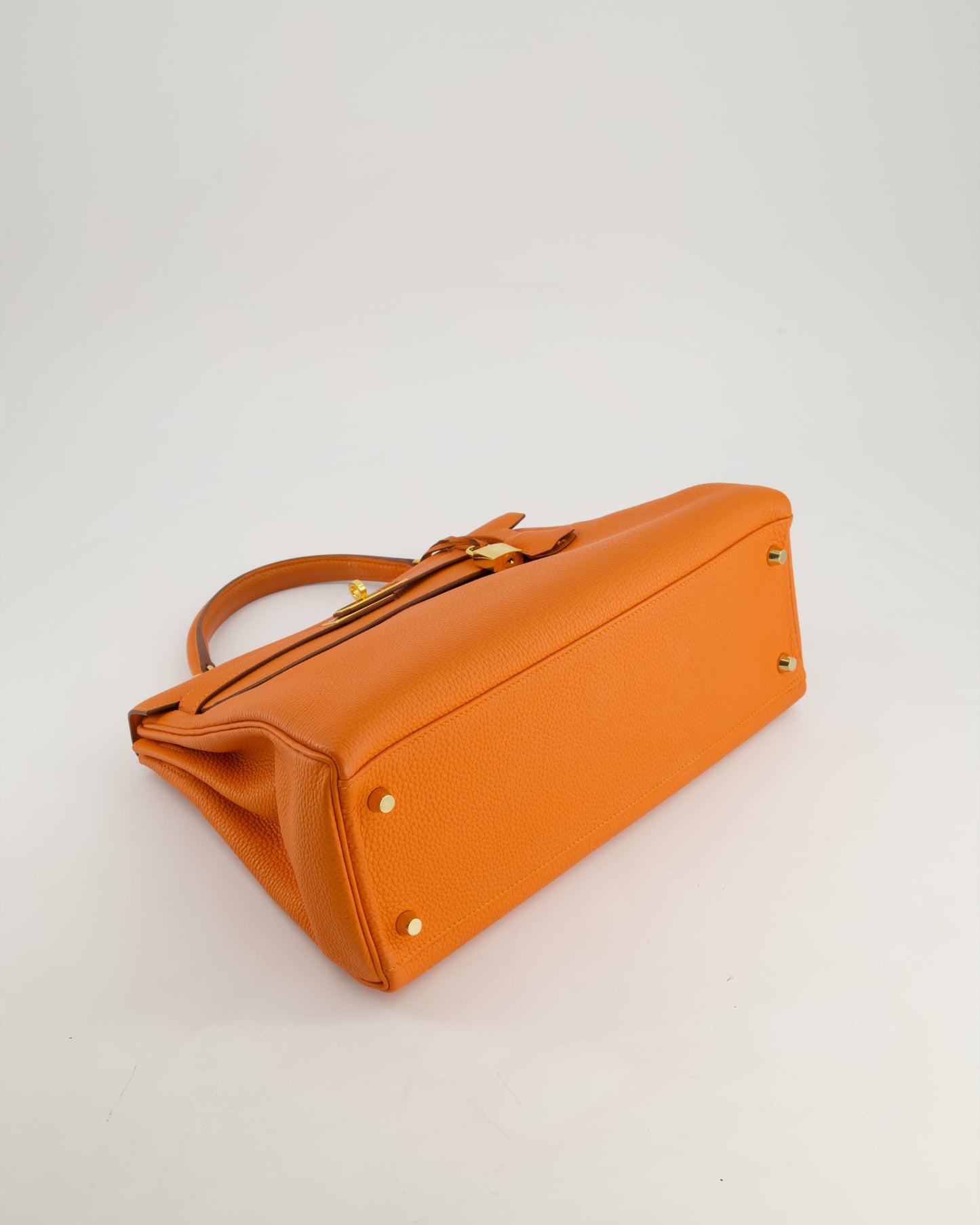 Hermès HSS Kelly Bag 32cm Retourne in Orange Togo Leather with Gold Hardware