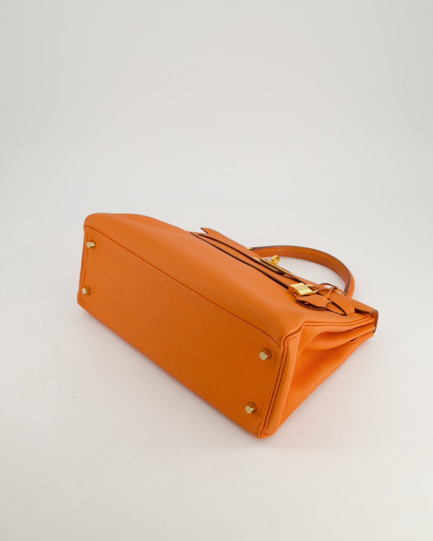 Hermès HSS Kelly Bag 32cm Retourne in Orange Togo Leather with Gold Hardware