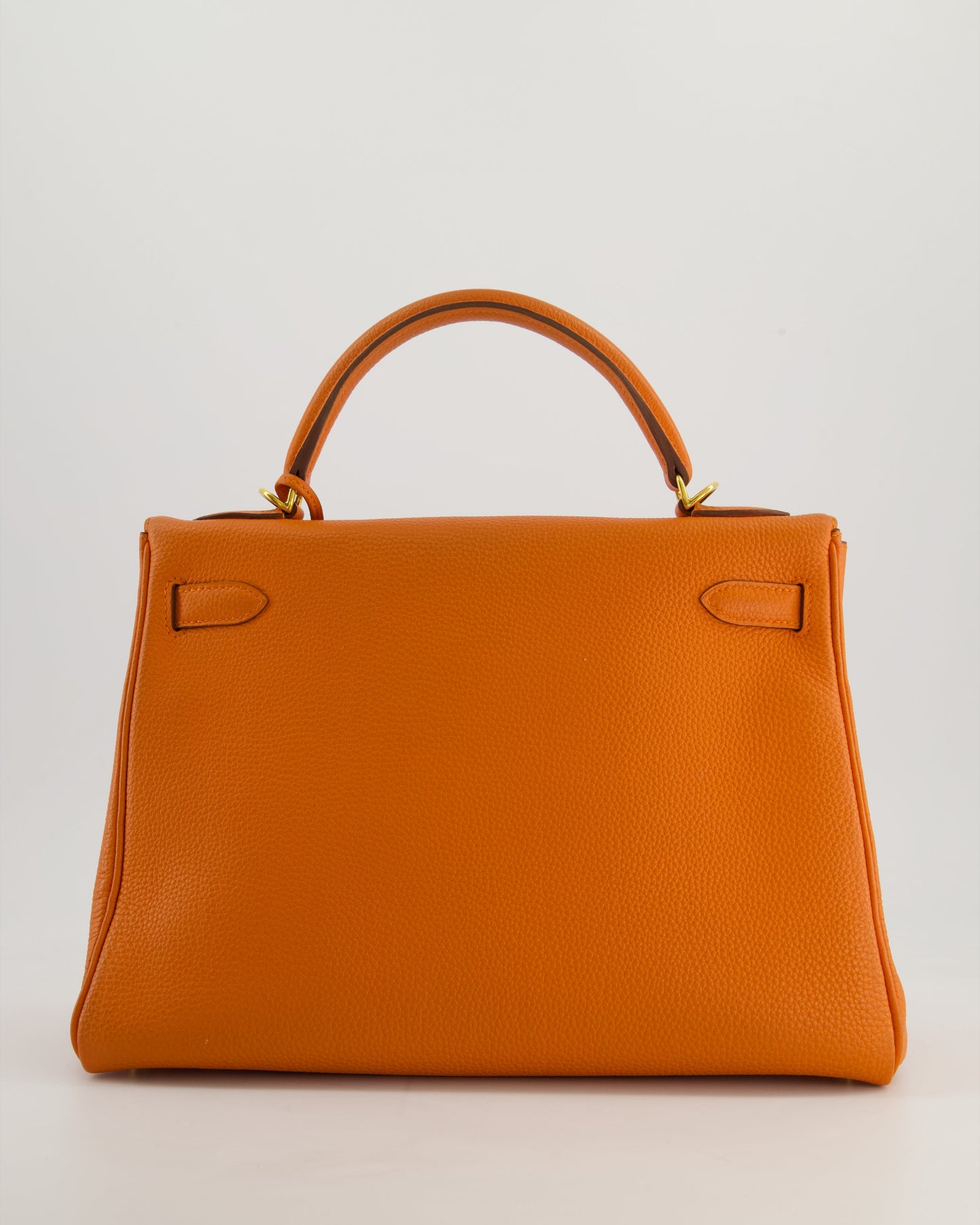 Hermès HSS Kelly Bag 32cm Retourne in Orange Togo Leather with Gold Hardware