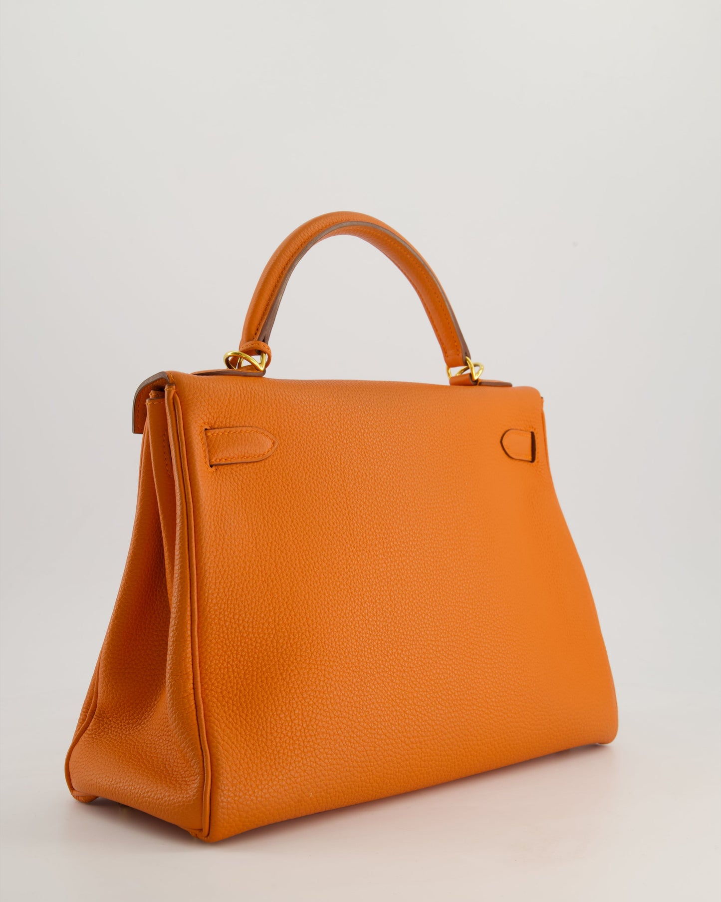 Hermès HSS Kelly Bag 32cm Retourne in Orange Togo Leather with Gold Hardware