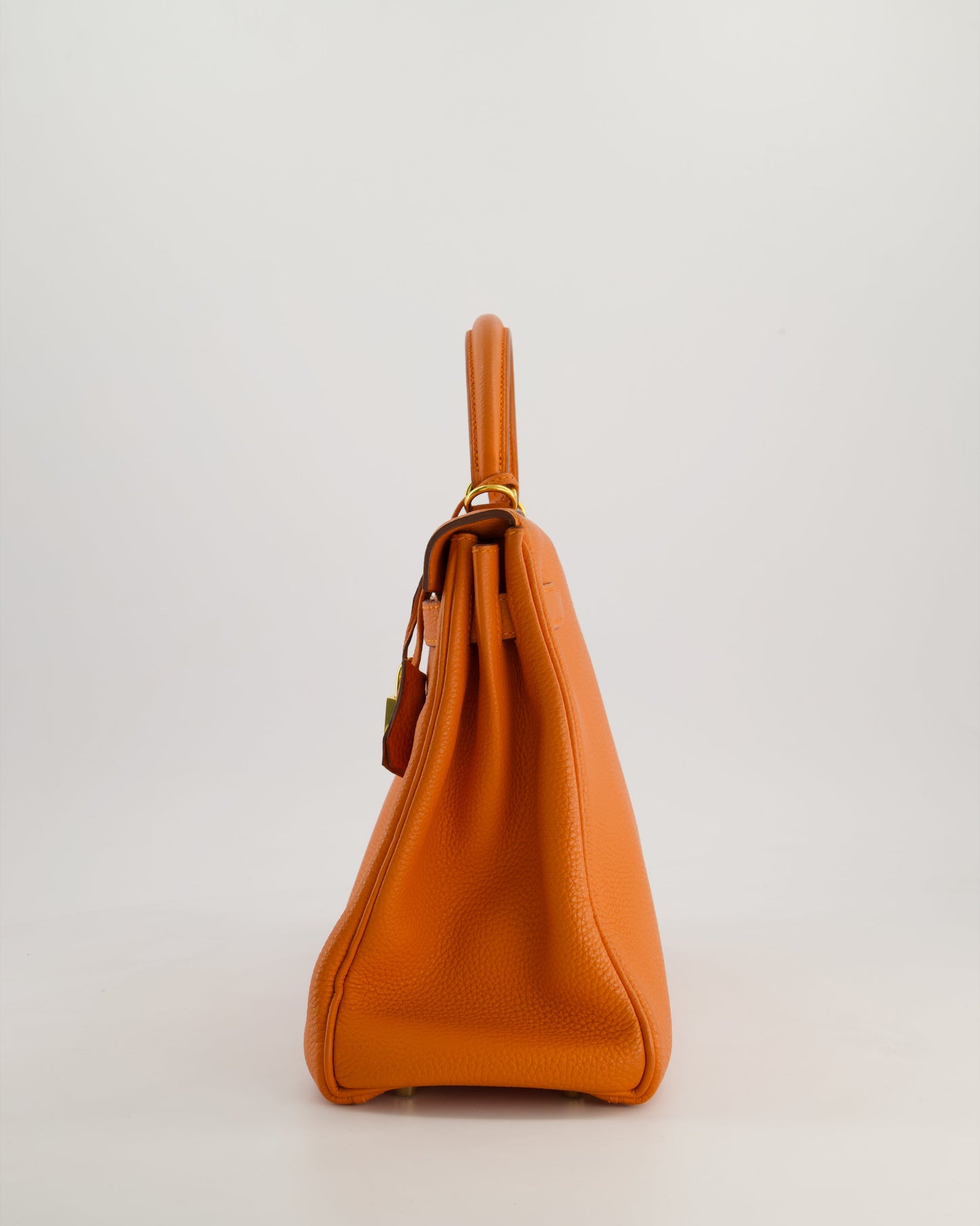Hermès HSS Kelly Bag 32cm Retourne in Orange Togo Leather with Gold Hardware