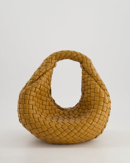 Bottega Veneta Padded Jodie Bag in Caramel Intrecciato Leather with Gold Hardware