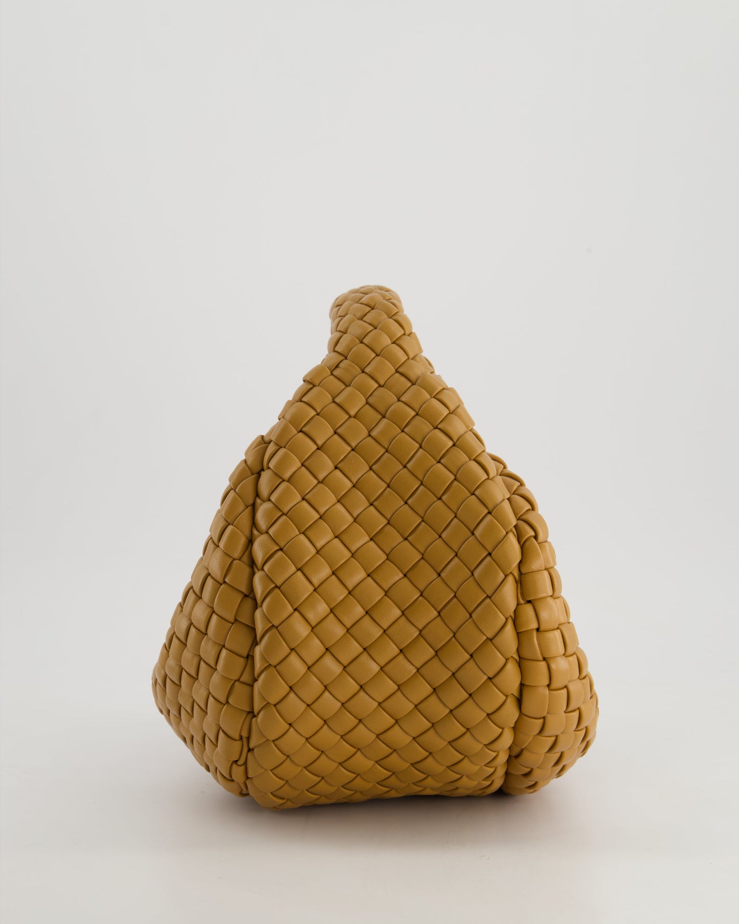 Bottega Veneta Padded Jodie Bag in Caramel Intrecciato Leather with Gold Hardware