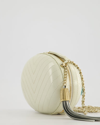 Chanel Cruise 2019 "La Pausa" Crossbody Bag with Champagne Gold Hardware and Tassel Detail