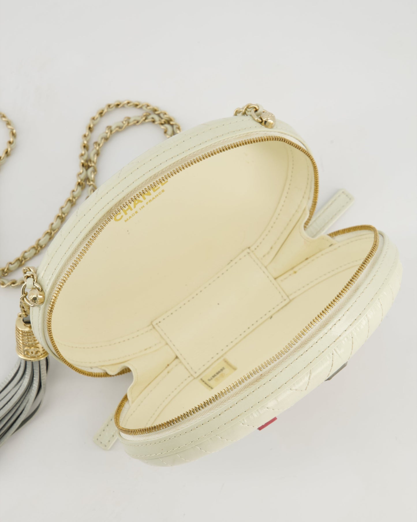 Chanel Cruise 2019 "La Pausa" Crossbody Bag with Champagne Gold Hardware and Tassel Detail