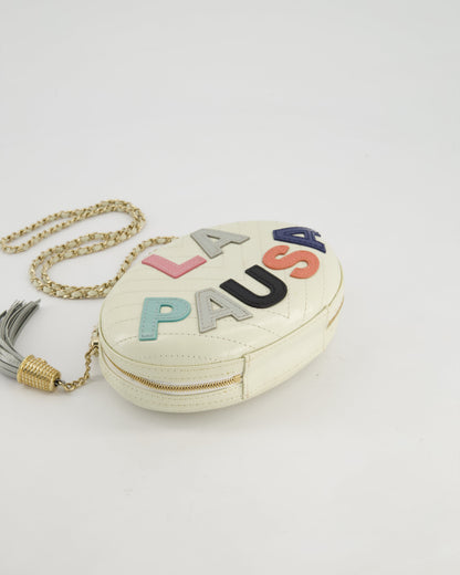 Chanel Cruise 2019 "La Pausa" Crossbody Bag with Champagne Gold Hardware and Tassel Detail