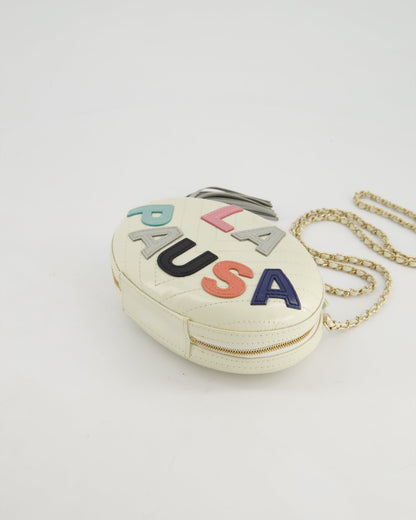 Chanel Cruise 2019 "La Pausa" Crossbody Bag with Champagne Gold Hardware and Tassel Detail