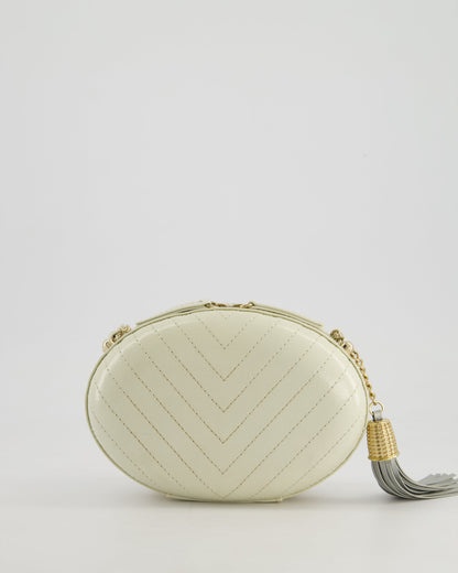 Chanel Cruise 2019 "La Pausa" Crossbody Bag with Champagne Gold Hardware and Tassel Detail